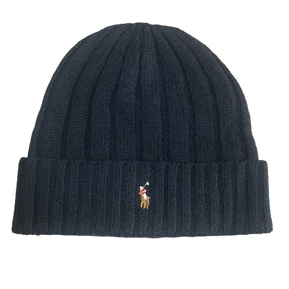 Polo Ralph Lauren Wool Blend Ribbed Cuff Beanie - Picture 1 of 3